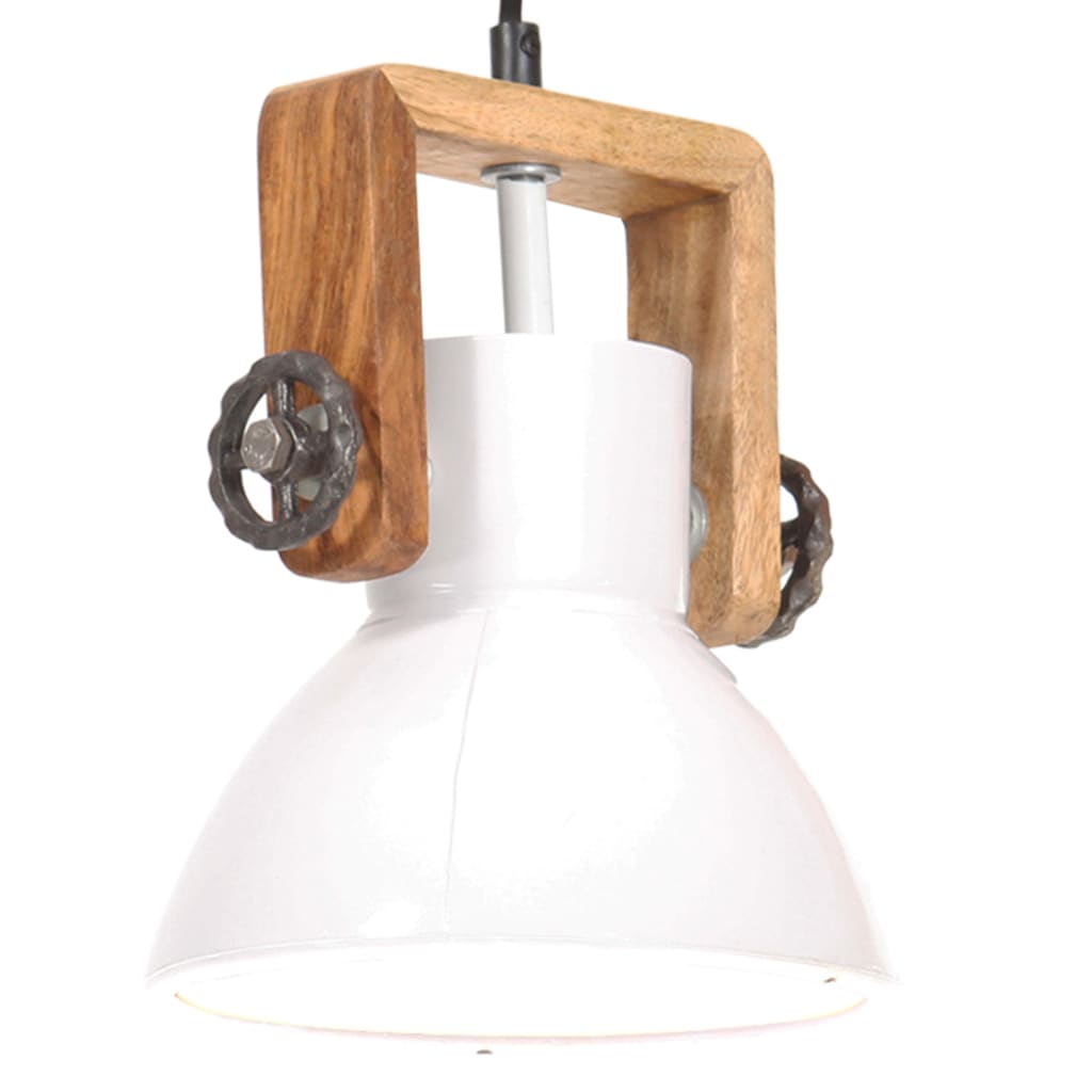 VidaXL Hanglamp industrieel rond 25 W E27 19 cm wit