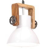 VidaXL Hanglamp industrieel rond 25 W E27 19 cm wit