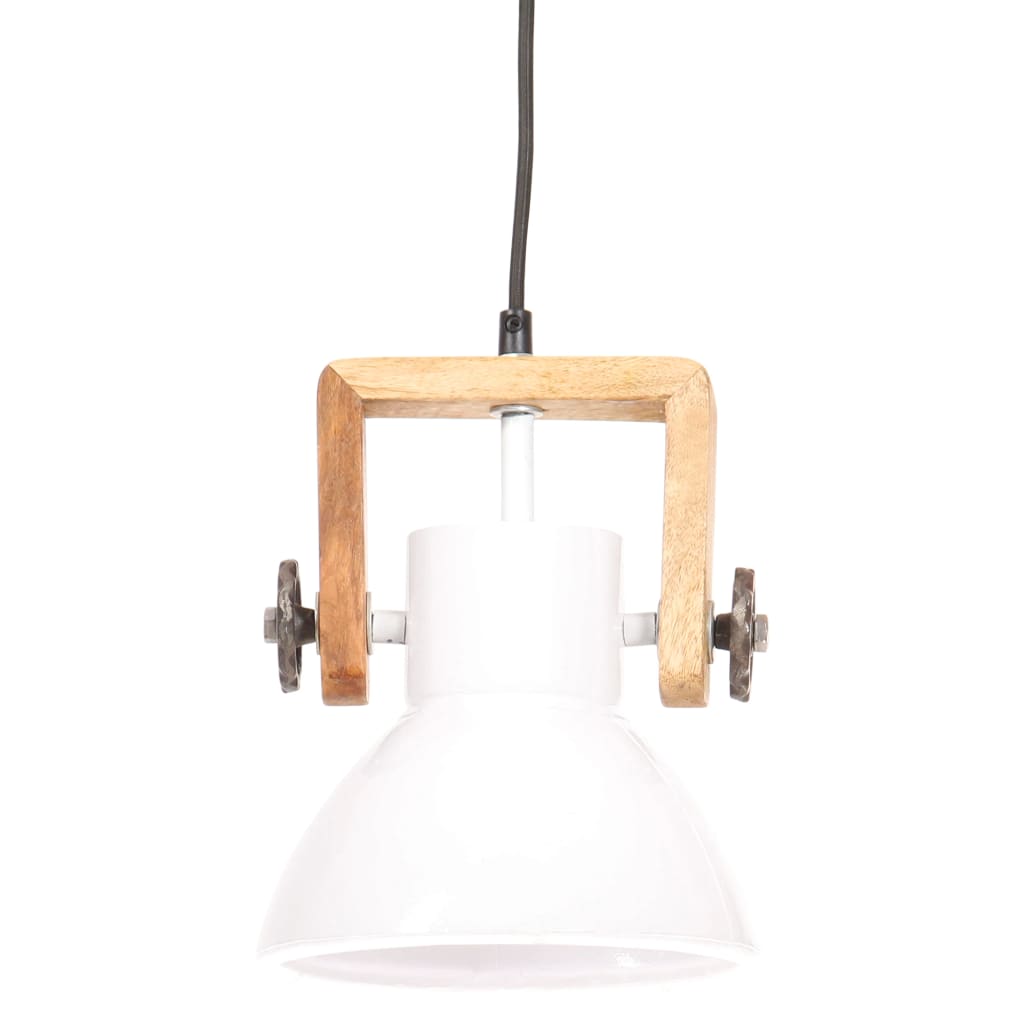 VidaXL Hanglamp industrieel rond 25 W E27 19 cm wit