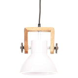 VidaXL Hanglamp industrieel rond 25 W E27 19 cm wit