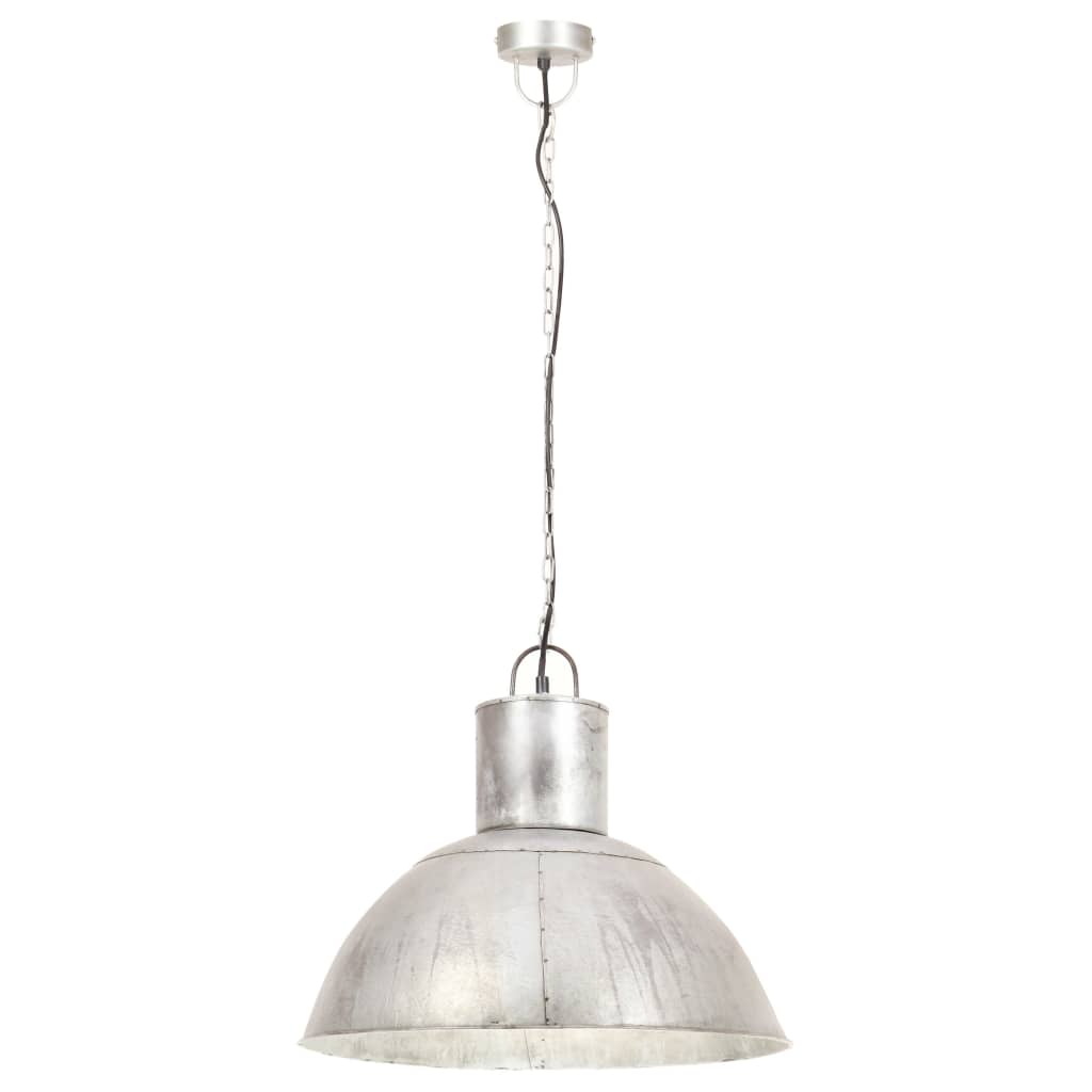 Vidaxl hanglamp rond 25 w e27 48 cm zilverkleurig
