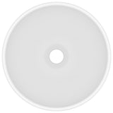 Vidaxl wastafel rond 32,5x14 cm keramiek matwit