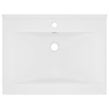 Vidaxl wastafel met kraangat 60x46 cm keramiek matwit