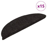 Vidaxl trapmatten zelfklevend 15 st 65x21x4 cm naaldvilt donkerbruin