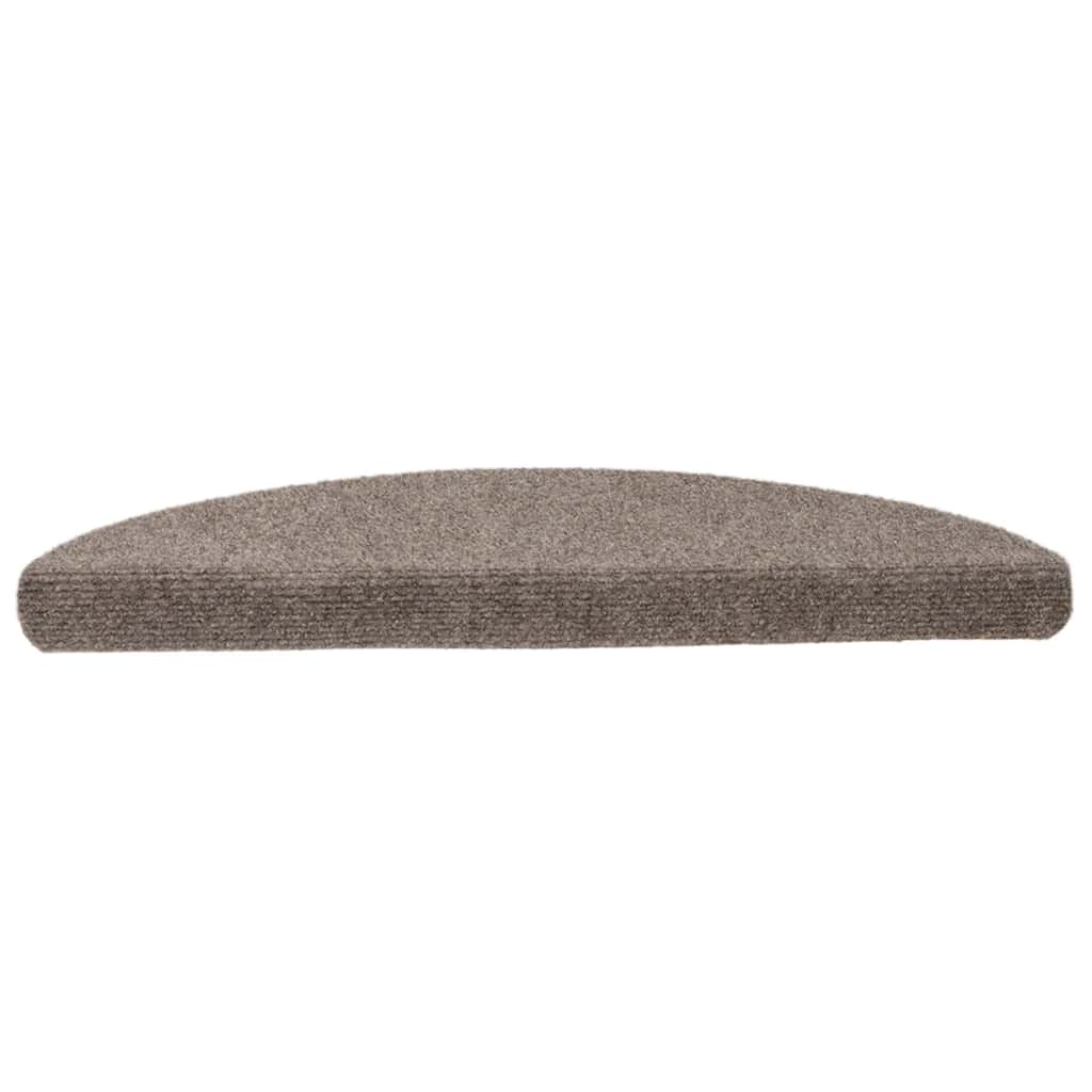 Vidaxl trapmatten zelfklevend 15 stuks 65x21x4 cm beige halfrond groot