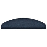 Vidaxl trapmatten zelfklevend 15 stuks 65x21x4 cm marineblauw halfrond groot