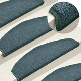 Vidaxl trapmatten 15 st 65x24x4 cm donkergroen halfrond groot