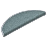 Vidaxl trapmatten 15 st 56x17x3 cm zeeblauw halfrond