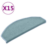 Vidaxl trapmatten 15 st 65x24x4 cm zeeblauw halfrond groot