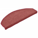 Vidaxl trapmatten 15 st 65x24x4 cm bordeaux halfrond groot