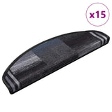 Vidaxl trapmatten zelfklevend 15 st 65x21x4 cm zwart en grijs