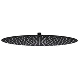 Vidaxl regendouchekop rond 40 cm roestvrij staal zwart
