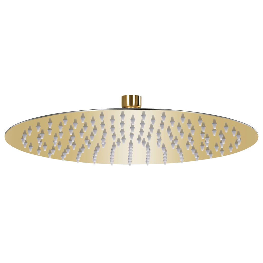 Vidaxl regendouchekop rond 30 cm roestvrij staal goudkleurig