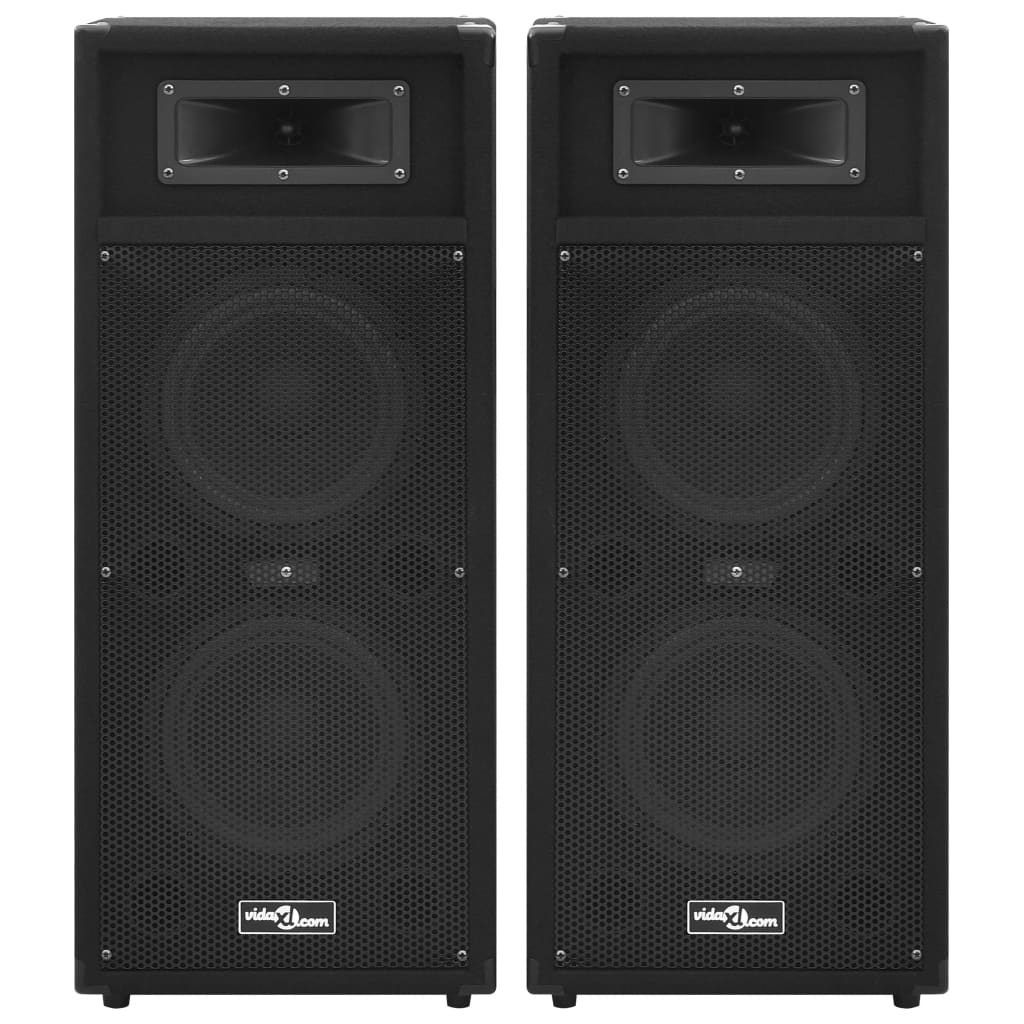 Vidaxl hifi-podiumluidsprekers 2 st passief professioneel 1000 w zwart