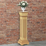 Vidaxl plantenstandaard klassieke zuil vierkant 17x17x66 cm mdf hout
