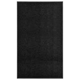 Vidaxl deurmat wasbaar 90x150 cm zwart