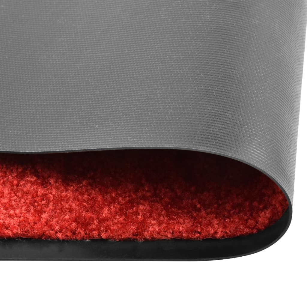 Vidaxl deurmat wasbaar 60x180 cm rood