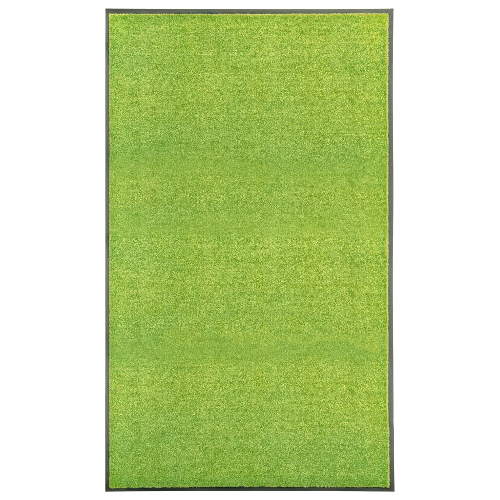 Vidaxl deurmat wasbaar 90x150 cm groen