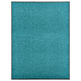 Vidaxl deurmat wasbaar 90x120 cm cyaan