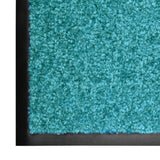 Vidaxl deurmat wasbaar 90x150 cm cyaan