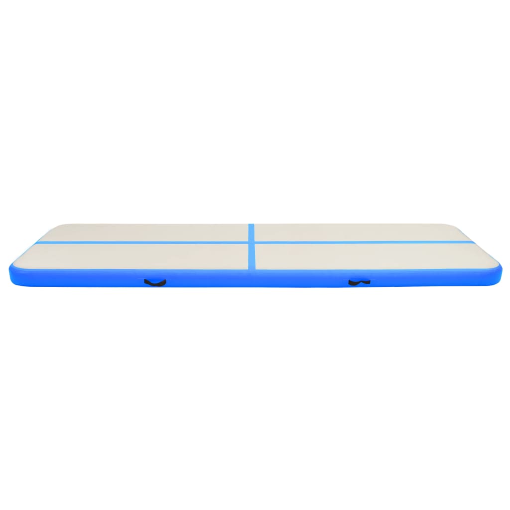 Vidaxl turnmat met pomp opblaasbaar 600x100x15 cm pvc blauw
