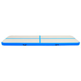 Vidaxl turnmat met pomp opblaasbaar 600x100x15 cm pvc blauw