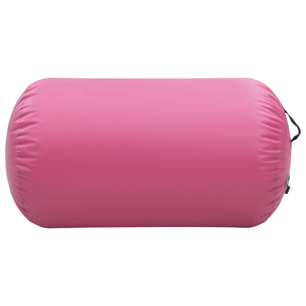 Vidaxl gymnastiekrol met pomp opblaasbaar 100x60 cm pvc roze