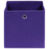 Vidaxl opbergboxen 10 st 28x28x28 cm nonwoven stof paars