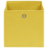 Vidaxl opbergboxen 4 st 28x28x28 cm nonwoven stof geel