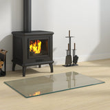 Vidaxl glasplaat open rechthoekige haardig 80x50 cm