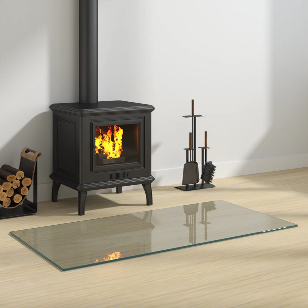 Vidaxl glasplaat open rechthoekige haardig 100x50 cm