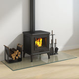 Vidaxl glasplaat open rechthoekige haardig 120x50 cm