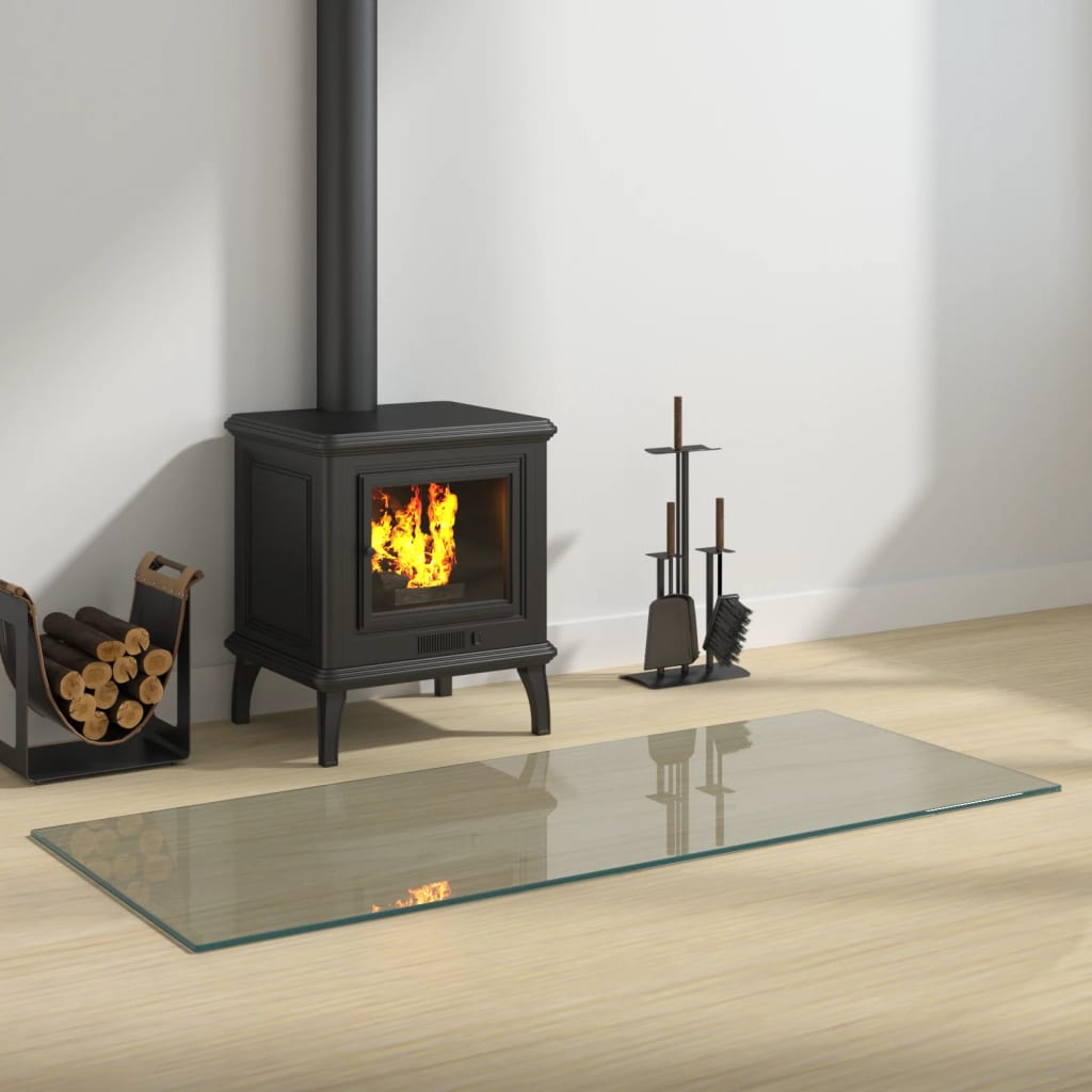 Vidaxl glasplaat open rechthoekige haardig 120x50 cm