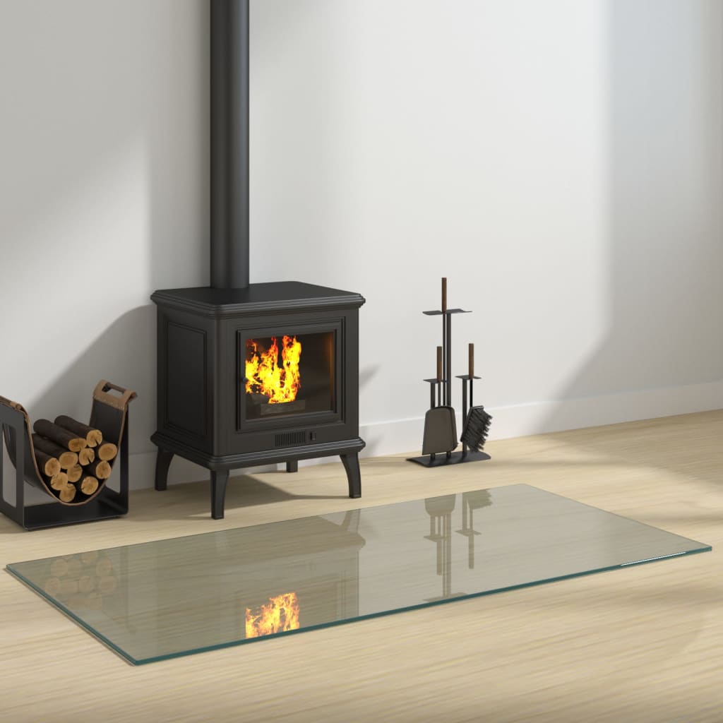 Vidaxl glasplaat open rechthoekige haardig 120x60 cm