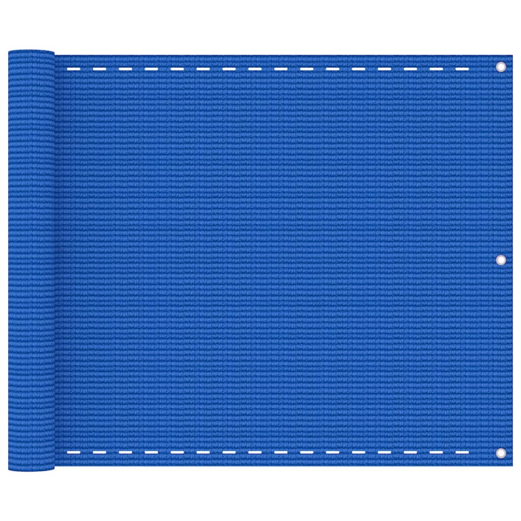 Vidaxl balkonscherm 75x500 cm hdpe blauw
