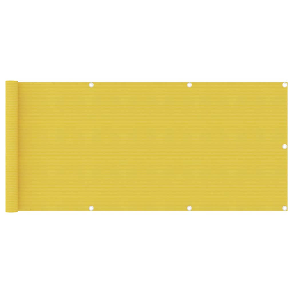 Vidaxl balkonscherm 75x500 cm hdpe geel