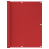 Vidaxl balkonscherm 120x500 cm hdpe rood