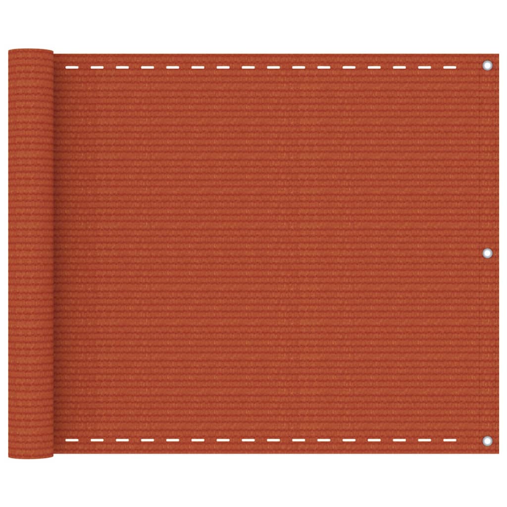 Vidaxl balkonscherm 75x300 cm hdpe oranje