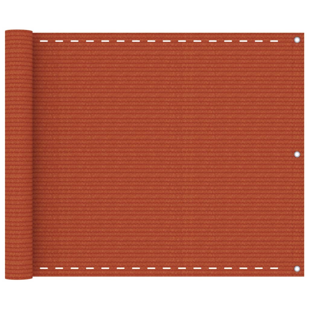 Vidaxl balkonscherm 75x500 cm hdpe oranje
