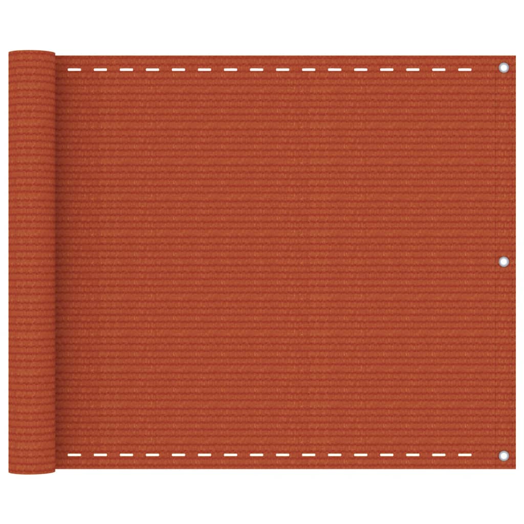 Vidaxl balkonscherm 75x600 cm hdpe oranje