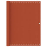 Vidaxl balkonscherm 120x500 cm hdpe oranje