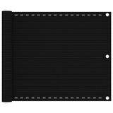 Vidaxl balkonscherm 75x500 cm hdpe zwart