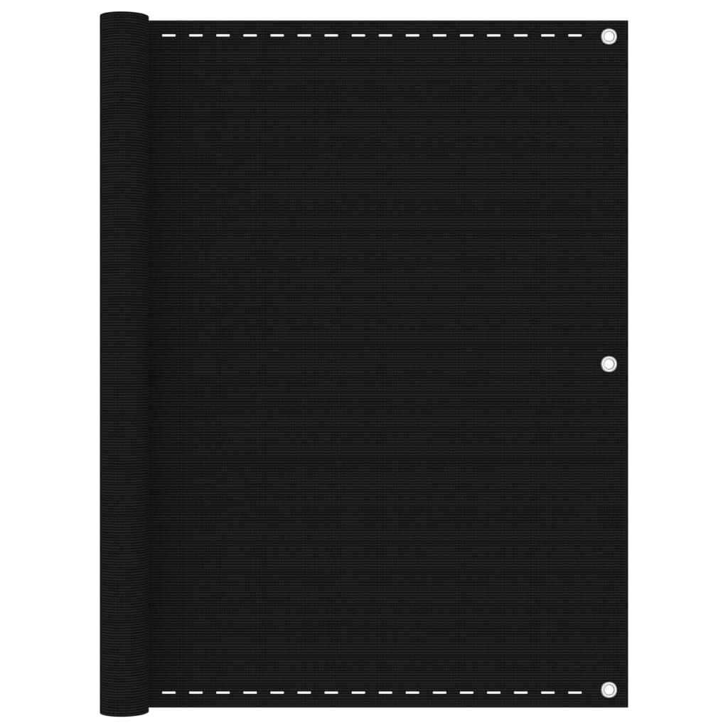Vidaxl balkonscherm 120x500 cm hdpe zwart