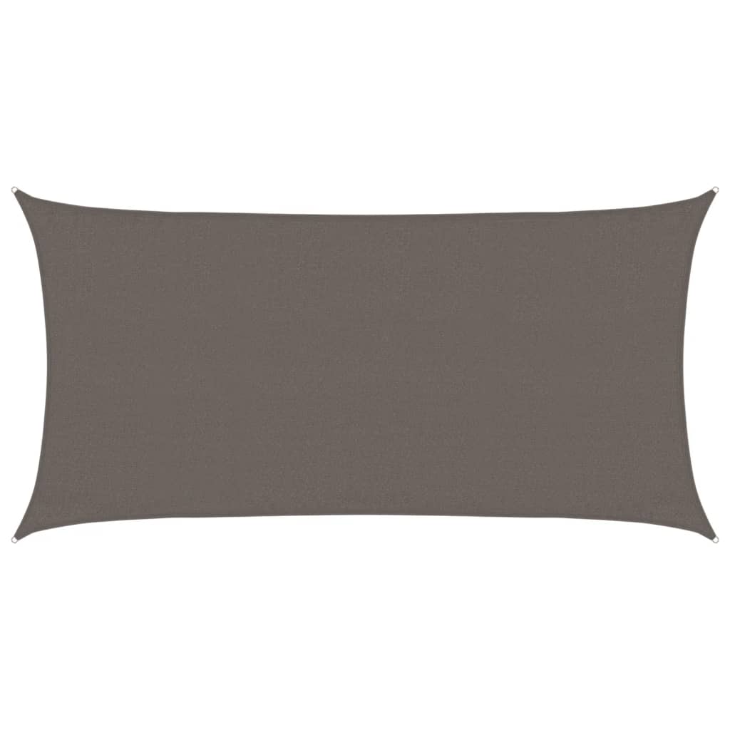 Vidaxl zonnezeil 160 g m² 3x6 m hdpe antracietkleurig