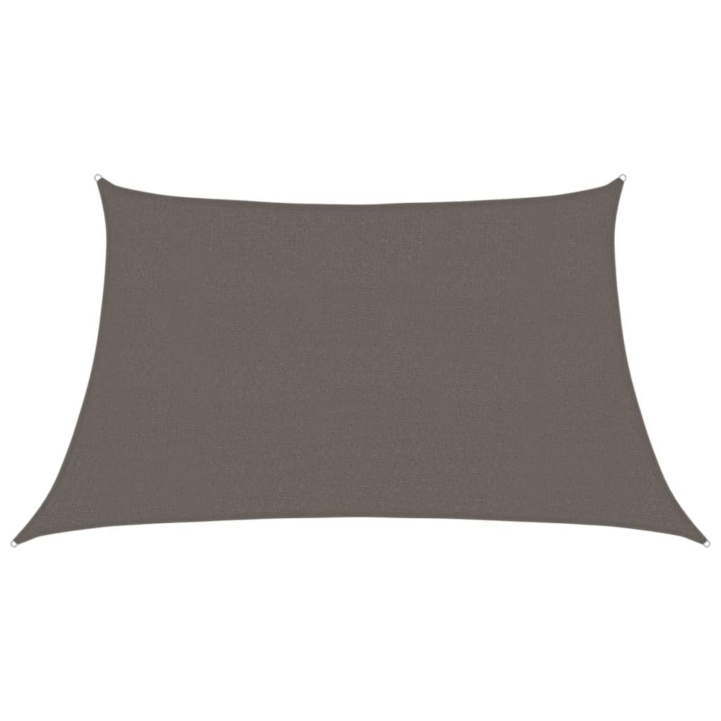 Vidaxl zonnezeil 160 g m² 3 4x2 m hdpe antracietkleurig