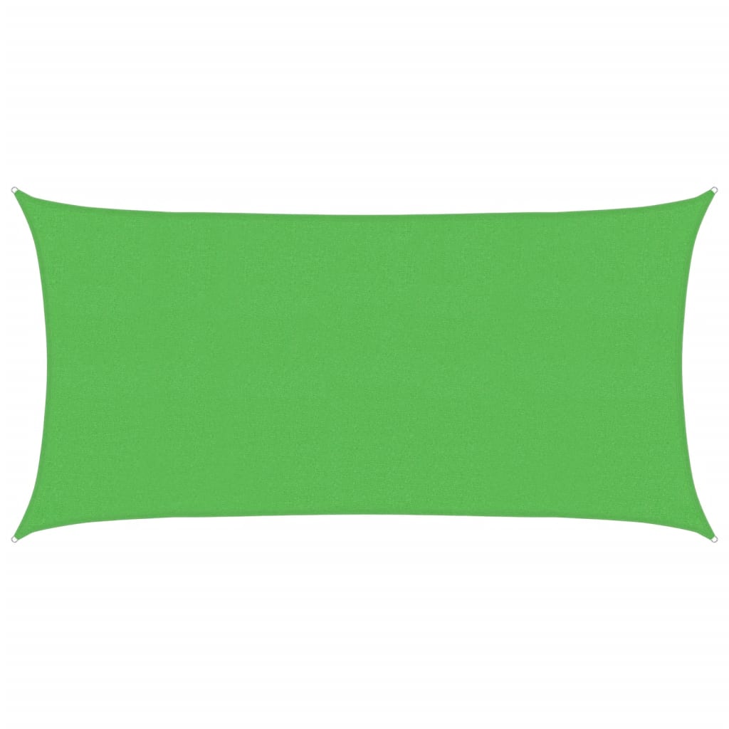 Vidaxl zonnezeil rechthoekig 160 g m² 2x3,5 m hdpe lichtgroen
