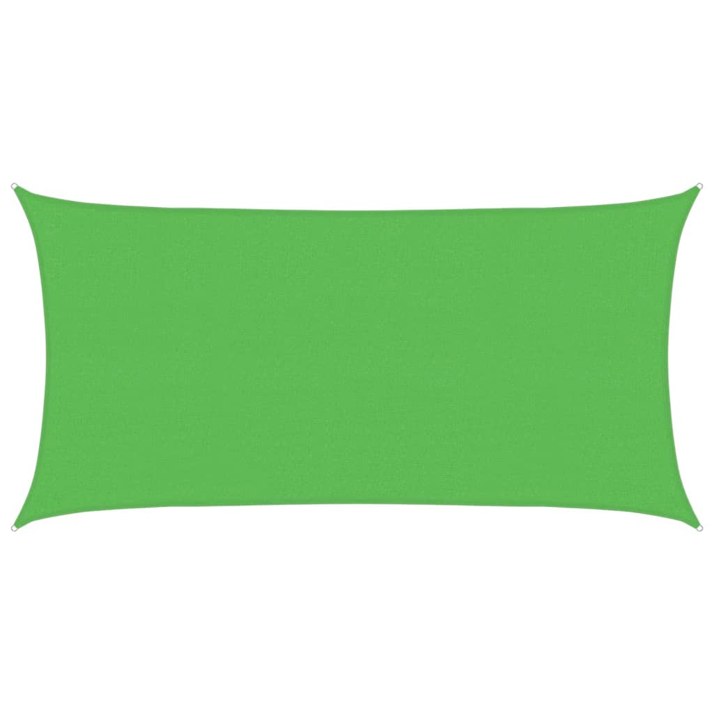 Vidaxl zonnezeil rechthoekig 160 g m² 2,5x5 m hdpe lichtgroen