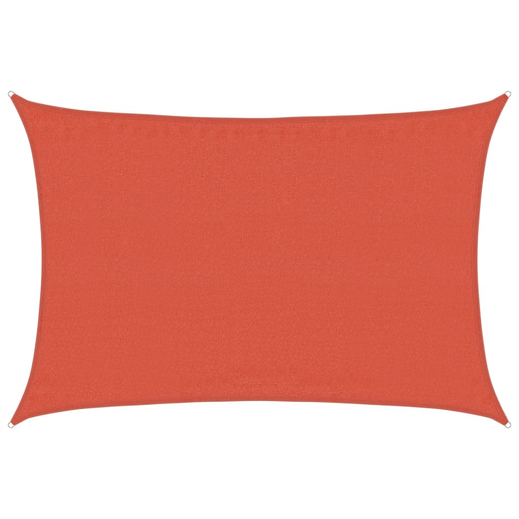 Vidaxl zonnezeil 160 g m² rechthoekig 3,5x5 m hdpe terracottakleurig