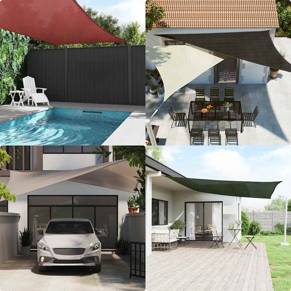 Vidaxl zonnezeil 160 g m² 2,5x3 m hdpe taupe