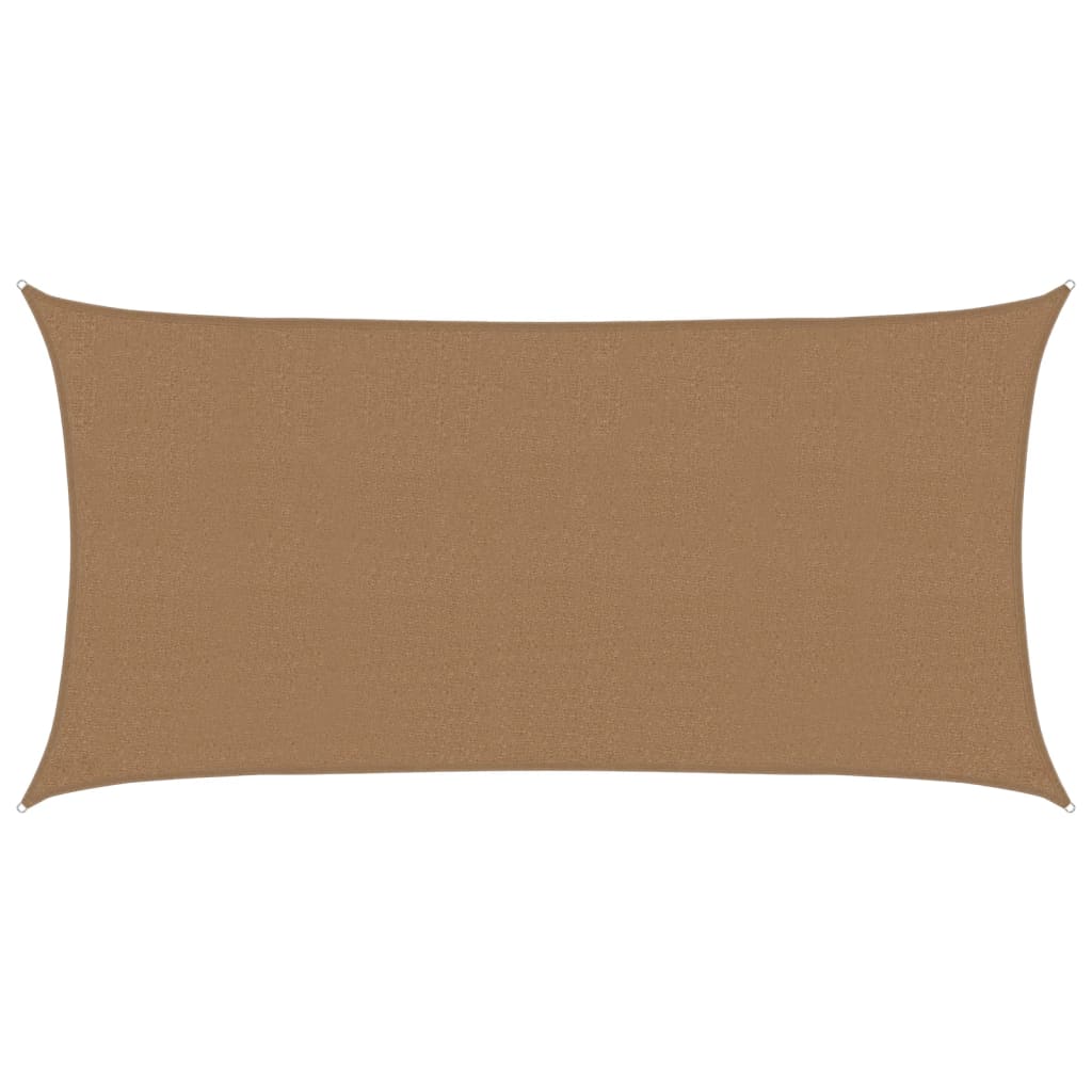 Vidaxl zonnezeil 160 g m² 2,5x5 m hdpe taupe